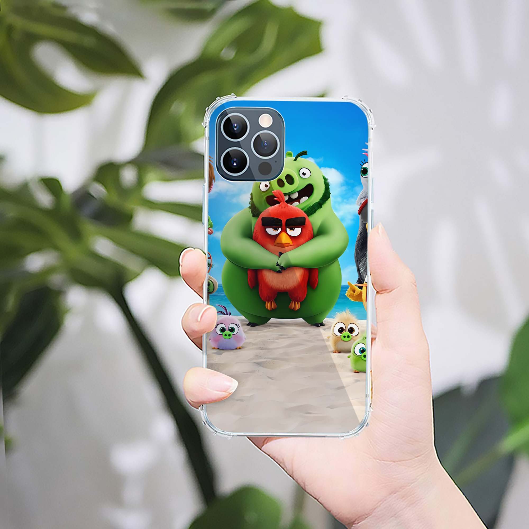 （画像用） Angry Birds アングリーバード 【iPhone 12シリーズ対応】透明スマホケース（クリアソフトケース）